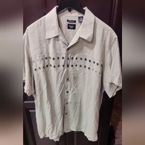 Haggar Retro Classic Washable 55% linen 45% Rayon New XXL button down